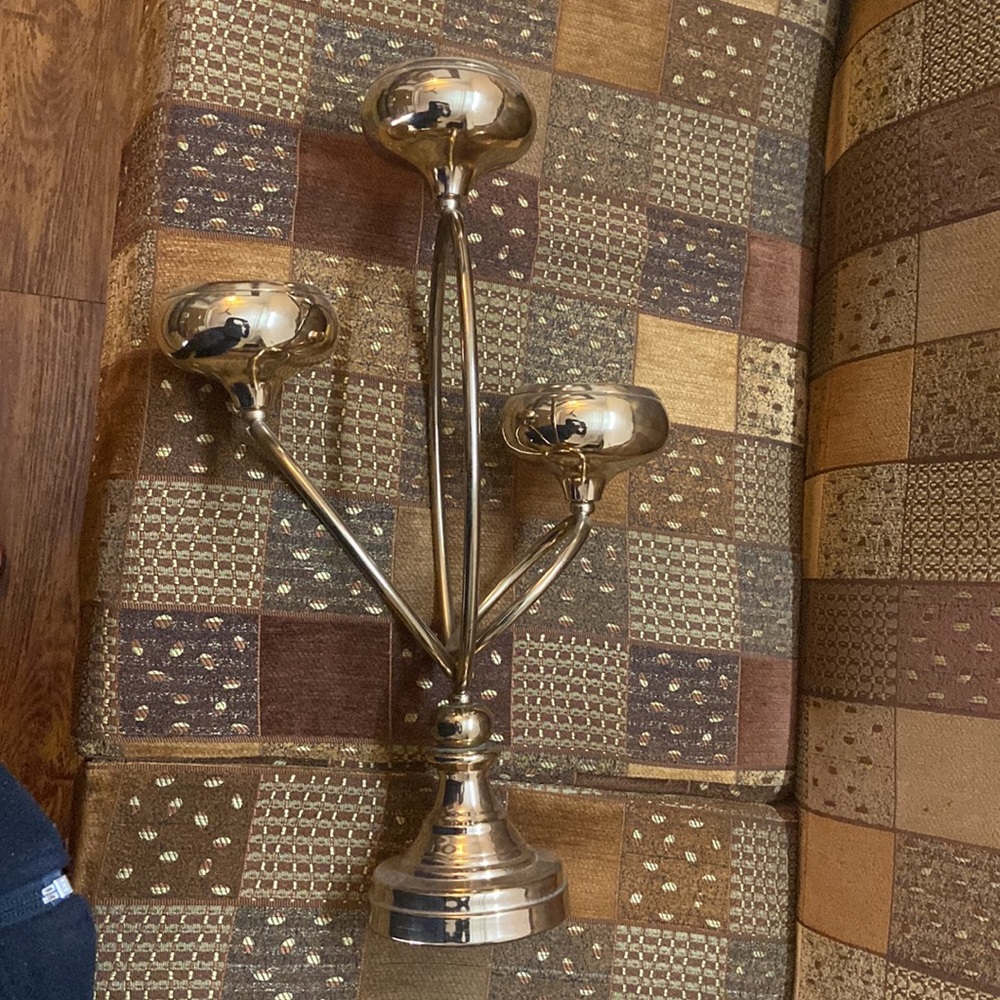 Gold candle stand - Picture 4 of 6
